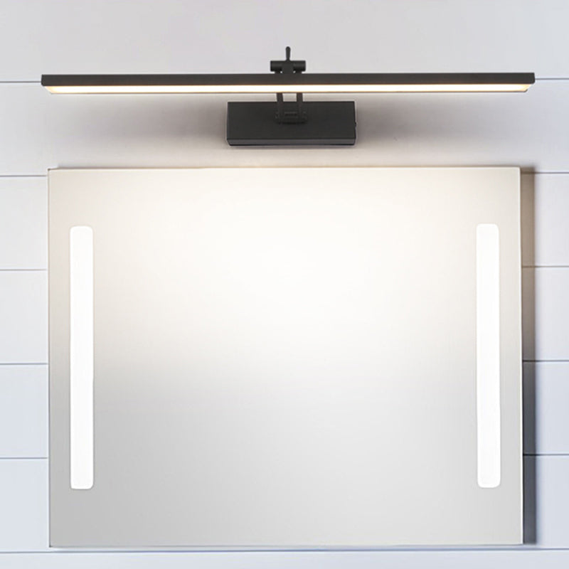 Minimalist LED Bath Light Linear Rotatable Vanity Wall Sconce with Acrylic Shade Clearhalo 'Modern wall lights' 'Modern' 'Vanity Lights' 'Wall Lights' Lighting' 2465177