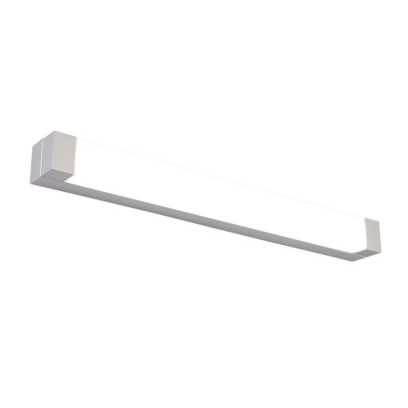 Nordic Rectangle Flush Mount Wall Sconce Acrylic Bathroom LED Vanity Light in White Clearhalo 'Modern wall lights' 'Modern' 'Vanity Lights' 'Wall Lights' Lighting' 2465189