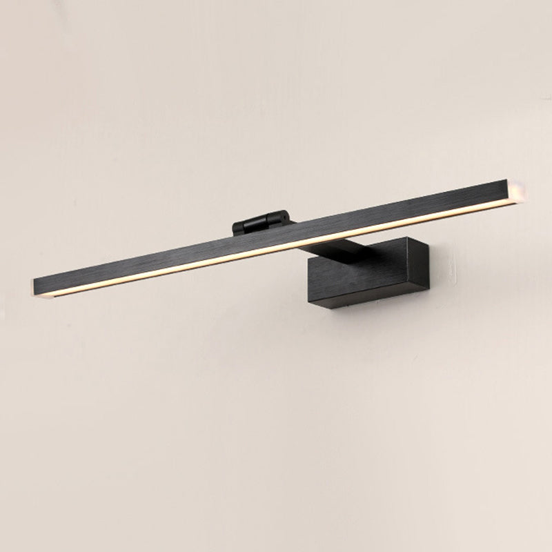 Metal Linear Vanity Mirror Light Simplicity LED Rotatable Wall Sconce Lighting for Bath Clearhalo 'Cast Iron' 'Glass' 'Industrial' 'Modern wall lights' 'Modern' 'Tiffany' 'Traditional wall lights' 'Vanity Lights' 'Wall Lights' Lighting' 2465212