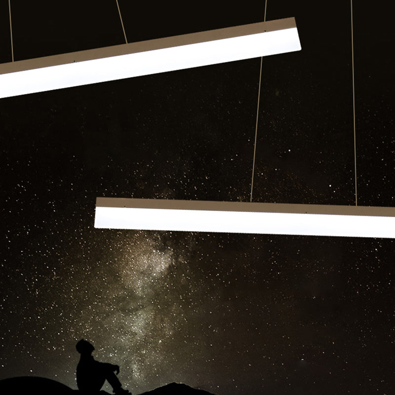 Acrylic Bar Shaped Island Light Fixture Modernist LED Coffee Suspension Lamp for Restaurant Clearhalo 'Ceiling Lights' 'Island Lights' Lighting' 2465262