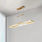 Rectangle Metal Island Ceiling Light Simplicity LED Pendant Light for Dining Room Gold White Clearhalo 'Ceiling Lights' 'Island Lights' Lighting' 2465310