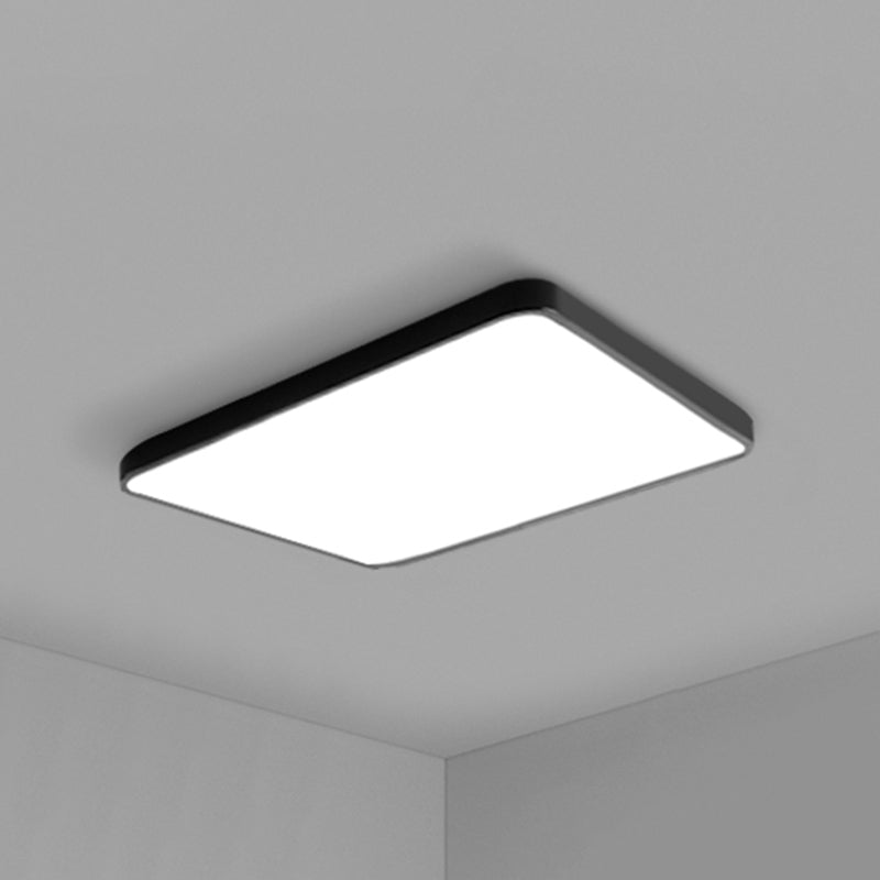 Simplicity Ultrathin Flush Ceiling Light Fixture Acrylic LED Conference Room Flushmount Lighting Black 35.5" Clearhalo 'Ceiling Lights' 'Close To Ceiling Lights' 'Close to ceiling' 'Flush mount' Lighting' 2465358