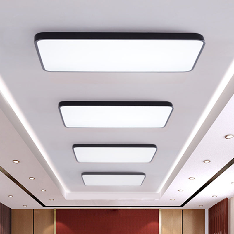 Simplicity Ultrathin Flush Ceiling Light Fixture Acrylic LED Conference Room Flushmount Lighting Clearhalo 'Ceiling Lights' 'Close To Ceiling Lights' 'Close to ceiling' 'Flush mount' Lighting' 2465361
