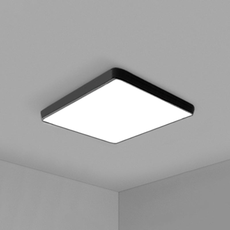 Simplicity Ultrathin Flush Ceiling Light Fixture Acrylic LED Conference Room Flushmount Lighting Black 19.5" Clearhalo 'Ceiling Lights' 'Close To Ceiling Lights' 'Close to ceiling' 'Flush mount' Lighting' 2465364