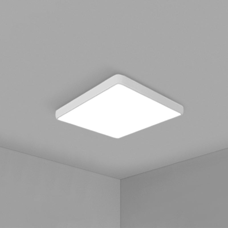 Simplicity Ultrathin Flush Ceiling Light Fixture Acrylic LED Conference Room Flushmount Lighting White 16" Clearhalo 'Ceiling Lights' 'Close To Ceiling Lights' 'Close to ceiling' 'Flush mount' Lighting' 2465367