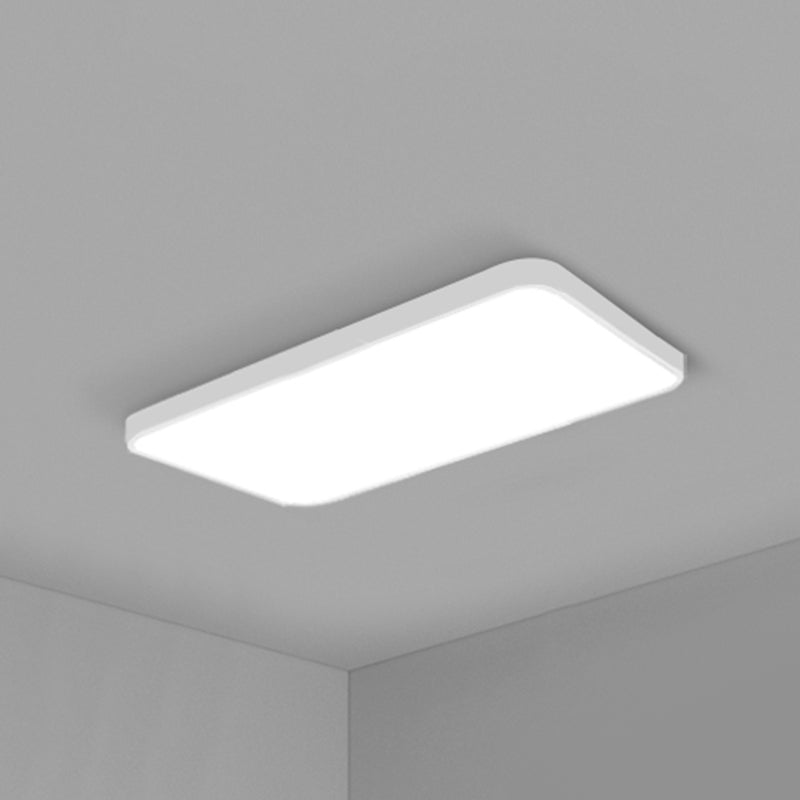 Simplicity Ultrathin Flush Ceiling Light Fixture Acrylic LED Conference Room Flushmount Lighting White 23.5" Clearhalo 'Ceiling Lights' 'Close To Ceiling Lights' 'Close to ceiling' 'Flush mount' Lighting' 2465369