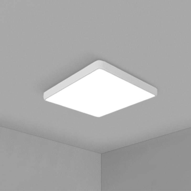 Simplicity Ultrathin Flush Ceiling Light Fixture Acrylic LED Conference Room Flushmount Lighting White 19.5" Clearhalo 'Ceiling Lights' 'Close To Ceiling Lights' 'Close to ceiling' 'Flush mount' Lighting' 2465370