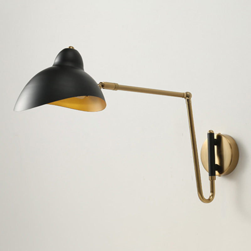 Postmodern Duckbill Reading Light Metal Single Bedroom Sconce Lighting with Adjustable Joint Matte Black 23" Clearhalo 'Cast Iron' 'Glass' 'Industrial' 'Modern wall lights' 'Modern' 'Tiffany' 'Traditional wall lights' 'Wall Lamps & Sconces' 'Wall Lights' Lighting' 2465411