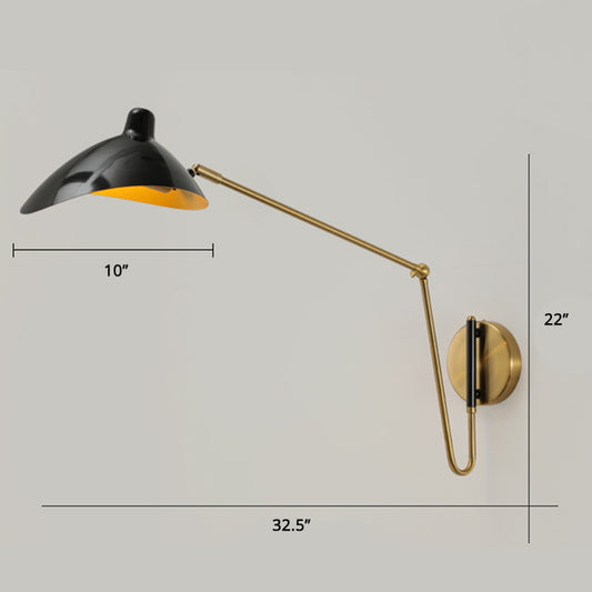 Postmodern Duckbill Reading Light Metal Single Bedroom Sconce Lighting with Adjustable Joint Clearhalo 'Cast Iron' 'Glass' 'Industrial' 'Modern wall lights' 'Modern' 'Tiffany' 'Traditional wall lights' 'Wall Lamps & Sconces' 'Wall Lights' Lighting' 2465418