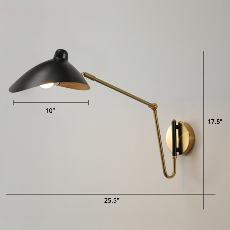 Postmodern Duckbill Reading Light Metal Single Bedroom Sconce Lighting with Adjustable Joint Clearhalo 'Cast Iron' 'Glass' 'Industrial' 'Modern wall lights' 'Modern' 'Tiffany' 'Traditional wall lights' 'Wall Lamps & Sconces' 'Wall Lights' Lighting' 2465422