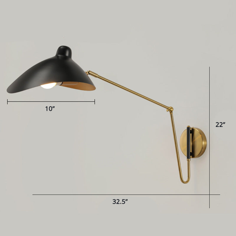 Postmodern Duckbill Reading Light Metal Single Bedroom Sconce Lighting with Adjustable Joint Clearhalo 'Cast Iron' 'Glass' 'Industrial' 'Modern wall lights' 'Modern' 'Tiffany' 'Traditional wall lights' 'Wall Lamps & Sconces' 'Wall Lights' Lighting' 2465423