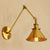 Vintage Conical Reading Wall Lamp 1 Head Metal Sconce Light with Flexible Swing Arm Gold Clearhalo 'Art deco wall lights' 'Cast Iron' 'Glass' 'Industrial wall lights' 'Industrial' 'Middle century wall lights' 'Modern' 'Rustic wall lights' 'Tiffany' 'Traditional wall lights' 'Wall Lamps & Sconces' 'Wall Lights' Lighting' 2465430