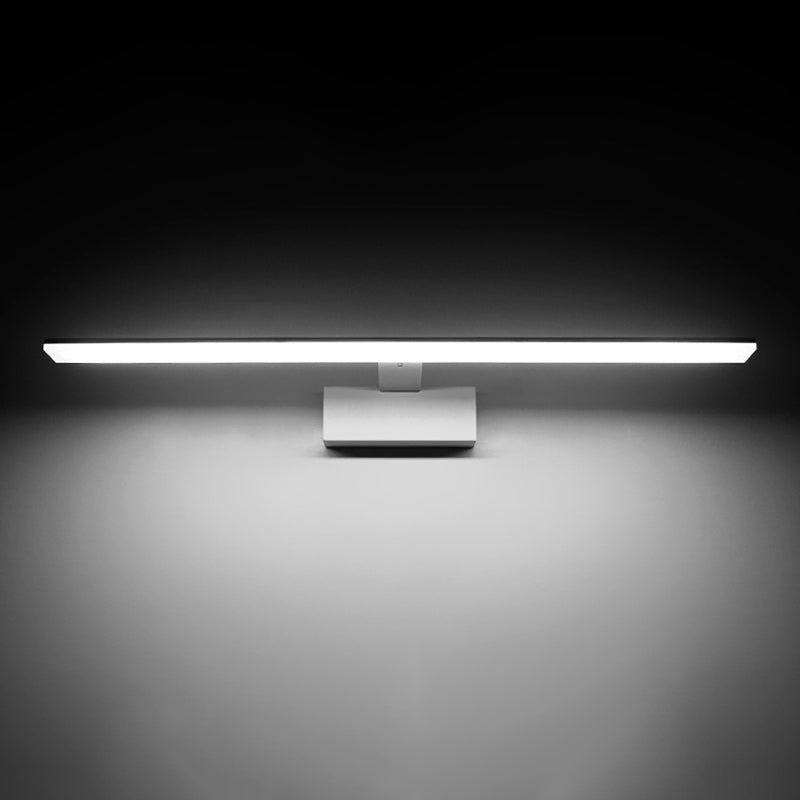 Minimalist Bar Shaped Vanity Lamp Metal Bathroom LED Wall Sconce Lighting with Acrylic Diffuser Clearhalo 'Modern wall lights' 'Modern' 'Vanity Lights' 'Wall Lights' Lighting' 2465480