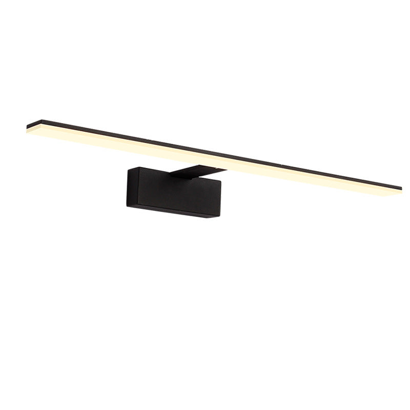 Minimalist Bar Shaped Vanity Lamp Metal Bathroom LED Wall Sconce Lighting with Acrylic Diffuser Clearhalo 'Modern wall lights' 'Modern' 'Vanity Lights' 'Wall Lights' Lighting' 2465482
