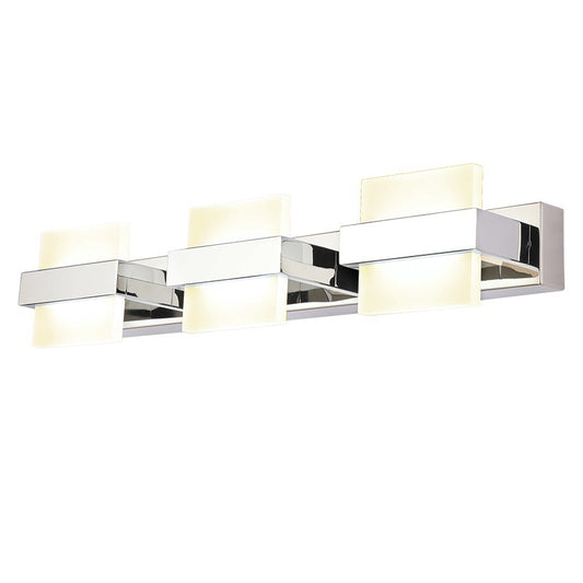 Acrylic Square LED Vanity Sconce Contemporary White Wall Mounted Lighting for Bath Clearhalo 'Modern wall lights' 'Modern' 'Vanity Lights' 'Wall Lights' Lighting' 2465498
