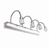 Chrome Swoop Arm Vanity Wall Sconce Modern Seedy Crystal LED Mirror Light for Bath 4.0 Chrome Clearhalo 'Modern wall lights' 'Modern' 'Vanity Lights' 'Wall Lights' Lighting' 2465503
