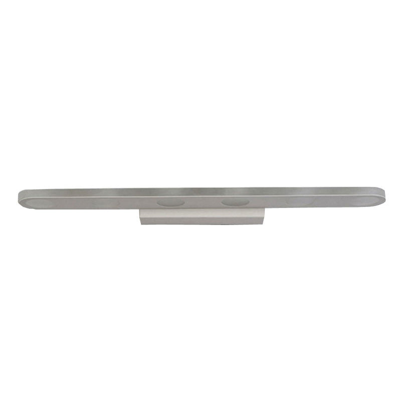 Simplicity Oblong Vanity Lighting Metal Bathroom LED Sconce Light Fixture in White Clearhalo 'Modern wall lights' 'Modern' 'Vanity Lights' 'Wall Lights' Lighting' 2465515