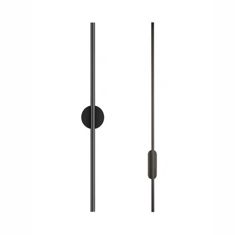 Black Rod LED Wall Lamp Fixture Simple Style Metallic Sconce Light for Living Room Clearhalo 'Cast Iron' 'Glass' 'Industrial' 'Modern wall lights' 'Modern' 'Tiffany' 'Traditional wall lights' 'Wall Lamps & Sconces' 'Wall Lights' Lighting' 2465661