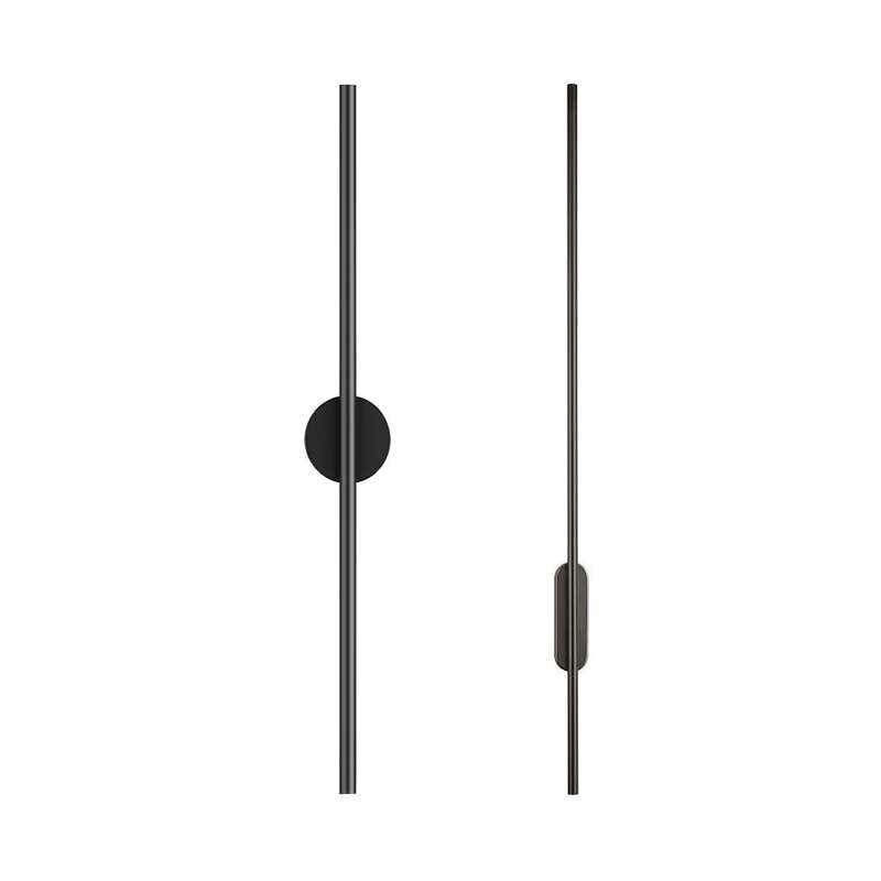 Black Rod LED Wall Lamp Fixture Simple Style Metallic Sconce Light for ...