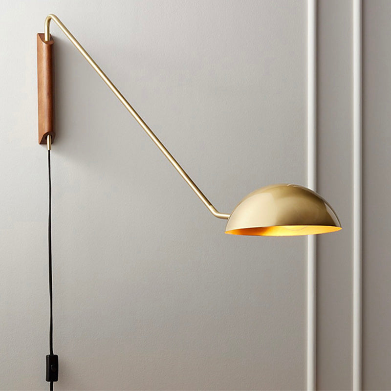 Plug In Wall Task Light Postmodern Single Task Wall Light Dome Plug-in Wall Mounted Reading ...