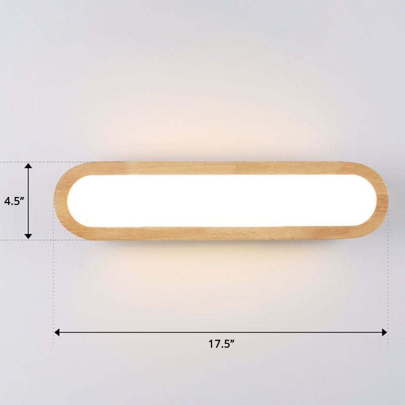 Oblong Flush Wall Sconce Simplicity LED Wall Mounted Light with Acrylic Diffuser for Aisle Clearhalo 'Modern wall lights' 'Modern' 'Wall Lamps & Sconces' 'Wall Lights' Lighting' 2465705