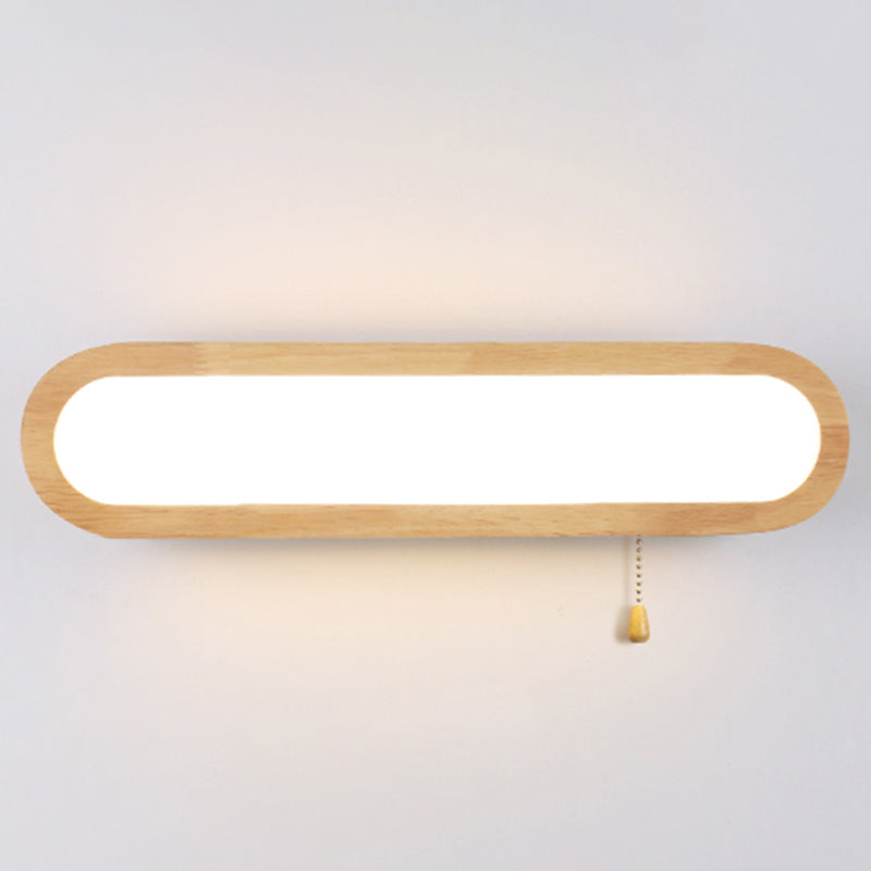 Oblong Flush Wall Sconce Simplicity LED Wall Mounted Light with Acrylic Diffuser for Aisle Beige 18" Clearhalo 'Modern wall lights' 'Modern' 'Wall Lamps & Sconces' 'Wall Lights' Lighting' 2465706