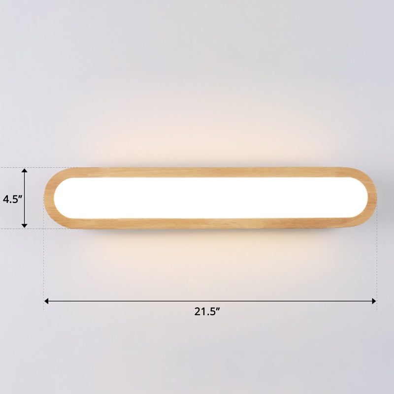 Oblong Flush Wall Sconce Simplicity LED Wall Mounted Light with Acrylic Diffuser for Aisle Clearhalo 'Modern wall lights' 'Modern' 'Wall Lamps & Sconces' 'Wall Lights' Lighting' 2465707