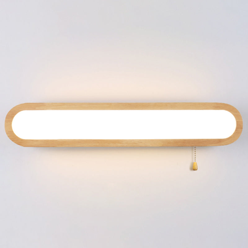 Oblong Flush Wall Sconce Simplicity LED Wall Mounted Light with Acrylic Diffuser for Aisle Beige 21.5" Clearhalo 'Modern wall lights' 'Modern' 'Wall Lamps & Sconces' 'Wall Lights' Lighting' 2465708