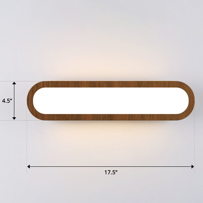 Oblong Flush Wall Sconce Simplicity LED Wall Mounted Light with Acrylic Diffuser for Aisle Clearhalo 'Modern wall lights' 'Modern' 'Wall Lamps & Sconces' 'Wall Lights' Lighting' 2465711
