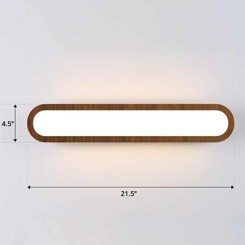 Oblong Flush Wall Sconce Simplicity LED Wall Mounted Light with Acrylic Diffuser for Aisle Clearhalo 'Modern wall lights' 'Modern' 'Wall Lamps & Sconces' 'Wall Lights' Lighting' 2465712