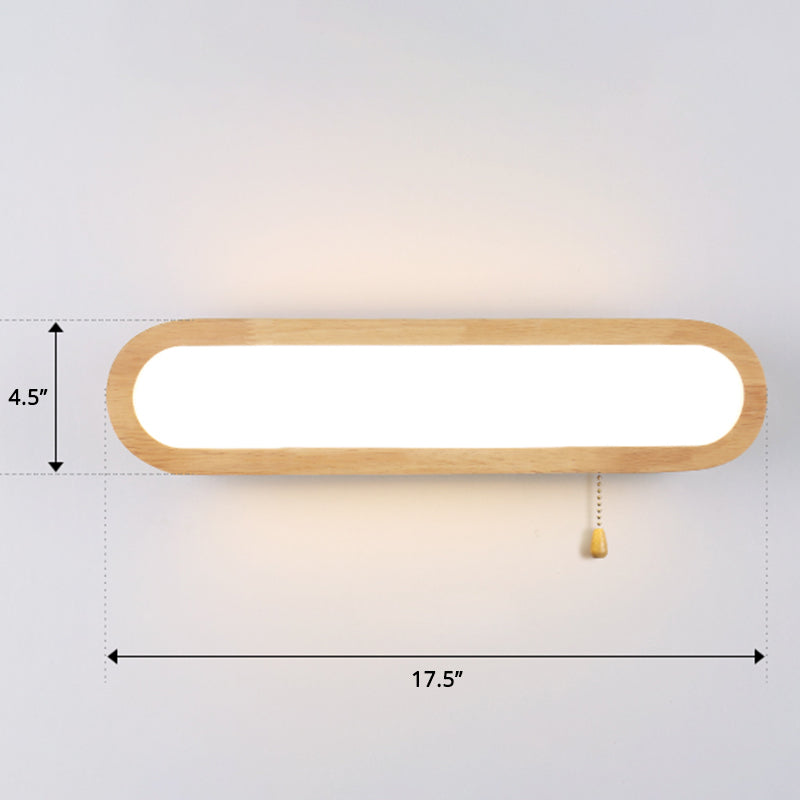 Oblong Flush Wall Sconce Simplicity LED Wall Mounted Light with Acrylic Diffuser for Aisle Clearhalo 'Modern wall lights' 'Modern' 'Wall Lamps & Sconces' 'Wall Lights' Lighting' 2465714