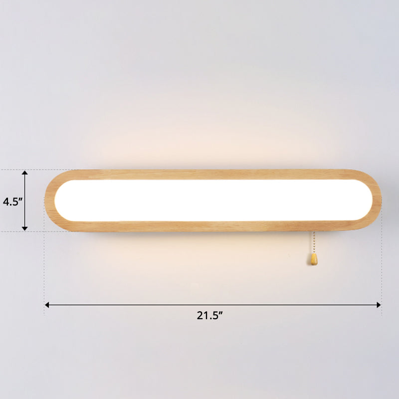 Oblong Flush Wall Sconce Simplicity LED Wall Mounted Light with Acrylic Diffuser for Aisle Clearhalo 'Modern wall lights' 'Modern' 'Wall Lamps & Sconces' 'Wall Lights' Lighting' 2465715