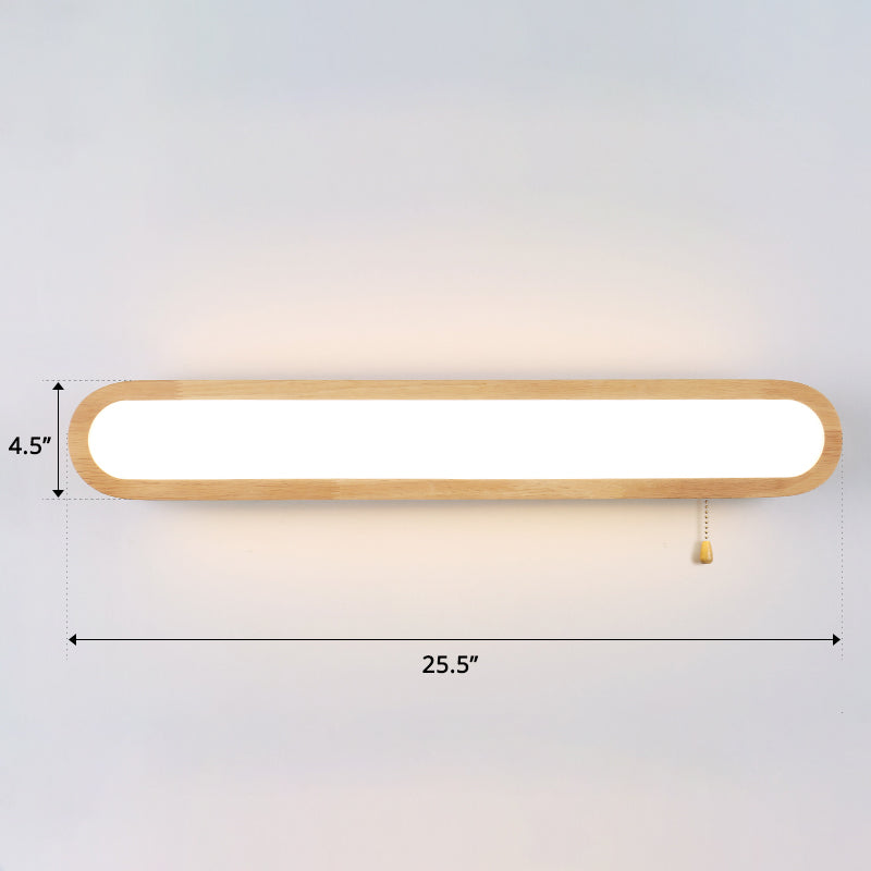 Oblong Flush Wall Sconce Simplicity LED Wall Mounted Light with Acrylic Diffuser for Aisle Clearhalo 'Modern wall lights' 'Modern' 'Wall Lamps & Sconces' 'Wall Lights' Lighting' 2465716