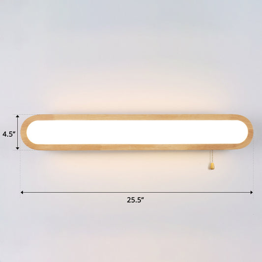 Oblong Flush Wall Sconce Simplicity LED Wall Mounted Light with Acrylic Diffuser for Aisle Clearhalo 'Modern wall lights' 'Modern' 'Wall Lamps & Sconces' 'Wall Lights' Lighting' 2465716