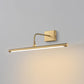 Acrylic Tubular Vanity Wall Sconce Minimalist Bathroom LED Mirror Light with Pivot Joint in Brass Brass 21.5" Clearhalo 'Vanity Lights' 'Wall Lights' Lighting' 2465777