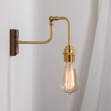 Metal Gold Plated Sconce Lighting Faucet-Like Single Industrial Adjustable Wall Light Fixture Clearhalo 'Art deco wall lights' 'Cast Iron' 'Glass' 'Industrial wall lights' 'Industrial' 'Middle century wall lights' 'Modern' 'Rustic wall lights' 'Tiffany' 'Traditional wall lights' 'Wall Lamps & Sconces' 'Wall Lights' Lighting' 2465853