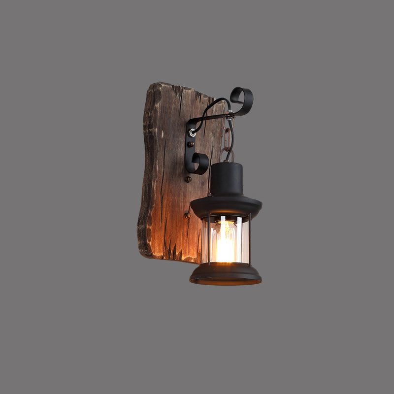 Brown Geometric Wall Light Sconce Rustic Wooden 1-Light Restaurant Wall Mounted Light Brown Square Plate Clearhalo 'Art deco wall lights' 'Cast Iron' 'Glass' 'Industrial wall lights' 'Industrial' 'Middle century wall lights' 'Modern' 'Rustic wall lights' 'Tiffany' 'Traditional wall lights' 'Wall Lamps & Sconces' 'Wall Lights' Lighting' 2465859
