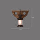 Brown Geometric Wall Light Sconce Rustic Wooden 1-Light Restaurant Wall Mounted Light Clearhalo 'Art deco wall lights' 'Cast Iron' 'Glass' 'Industrial wall lights' 'Industrial' 'Middle century wall lights' 'Modern' 'Rustic wall lights' 'Tiffany' 'Traditional wall lights' 'Wall Lamps & Sconces' 'Wall Lights' Lighting' 2465885
