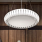 Modern Round Ceiling Pendant Light Metal LED Gold/Black/White Hanging Lamp in Warm/White/Natural Light, 18"/22" Wide White Clearhalo 'Ceiling Lights' 'Modern Pendants' 'Modern' 'Pendant Lights' 'Pendants' Lighting' 246591