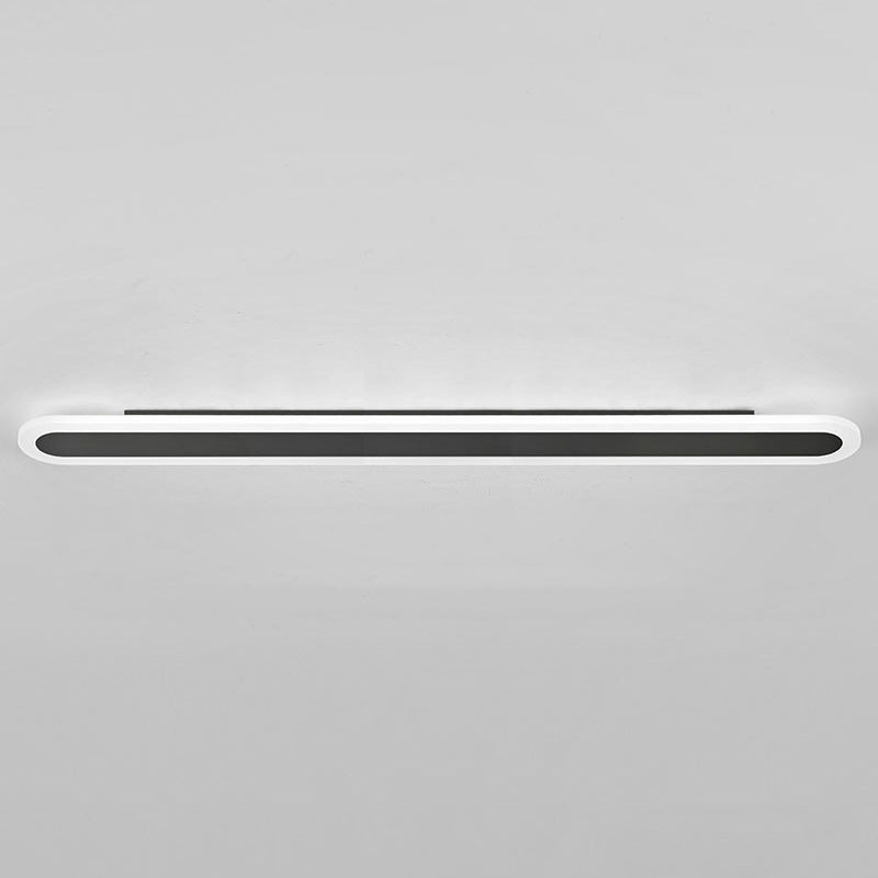 Acrylic Bar Shaped Wall Lighting Nordic Style LED Surface Wall Sconce for Corridor Black 39.5" Clearhalo 'Modern wall lights' 'Modern' 'Wall Lamps & Sconces' 'Wall Lights' Lighting' 2466032