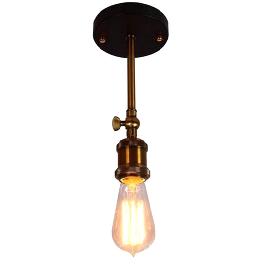 Brass 1-Head Wall Light Industrial Metal Naked Bulb Sconce Fixture with Adjustable Joint Clearhalo 'Art deco wall lights' 'Cast Iron' 'Glass' 'Industrial wall lights' 'Industrial' 'Middle century wall lights' 'Modern' 'Rustic wall lights' 'Tiffany' 'Traditional wall lights' 'Wall Lamps & Sconces' 'Wall Lights' Lighting' 2466063