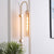Mid-Century Gooseneck Wall Light Metal 1-Light Living Room Wall Sconce with Flute Glass Shade Amber Clearhalo 'Cast Iron' 'Glass' 'Industrial' 'Modern wall lights' 'Modern' 'Tiffany' 'Traditional wall lights' 'Wall Lamps & Sconces' 'Wall Lights' Lighting' 2466072