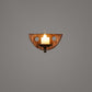 Wooden Brown Wall Light Fixture Geometric Shaped Country Style Wall Sconce for Corridor Brown Smile Clearhalo 'Industrial wall lights' 'Industrial' 'Middle century wall lights' 'Rustic wall lights' 'Tiffany' 'Wall Lamps & Sconces' 'Wall Lights' Lighting' 2466119