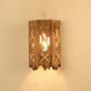 Wooden Brown Wall Light Fixture Geometric Shaped Country Style Wall Sconce for Corridor Brown Lantern Clearhalo 'Industrial wall lights' 'Industrial' 'Middle century wall lights' 'Rustic wall lights' 'Tiffany' 'Wall Lamps & Sconces' 'Wall Lights' Lighting' 2466120