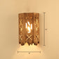 Wooden Brown Wall Light Fixture Geometric Shaped Country Style Wall Sconce for Corridor Clearhalo 'Industrial wall lights' 'Industrial' 'Middle century wall lights' 'Rustic wall lights' 'Tiffany' 'Wall Lamps & Sconces' 'Wall Lights' Lighting' 2466126