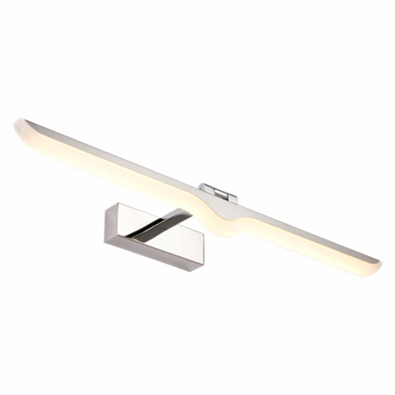 Symmetric Acrylic Vanity Wall Light Modernism Nickel LED Wall Sconce Lamp for Bath Clearhalo 'Modern wall lights' 'Modern' 'Vanity Lights' 'Wall Lights' Lighting' 2466164