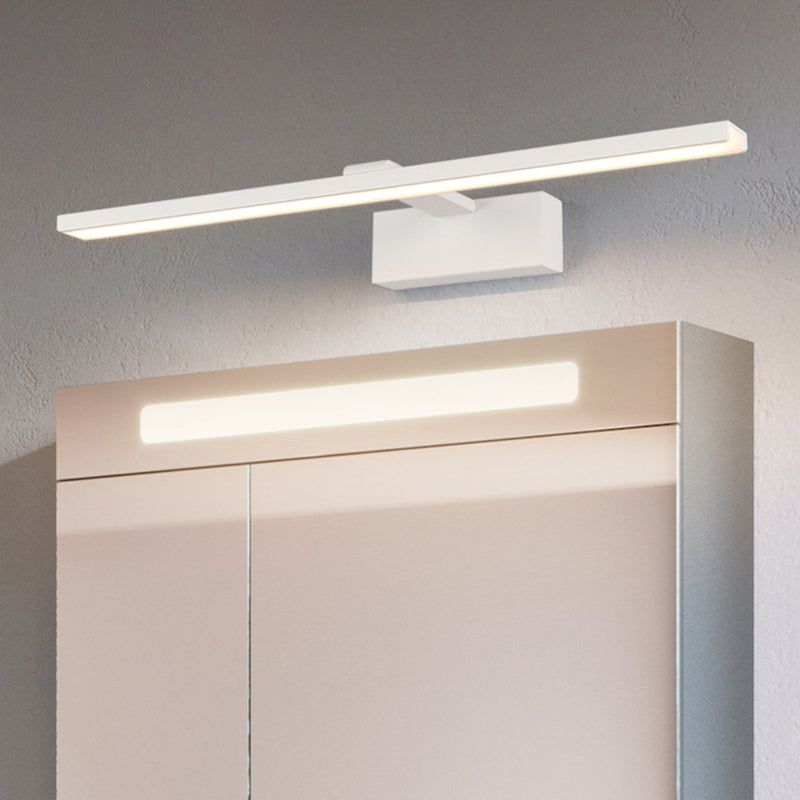 Stick Shaped Vanity Mirror Light Simplicity Acrylic LED Wall Lighting for Bathroom White Clearhalo 'Cast Iron' 'Glass' 'Industrial' 'Modern wall lights' 'Modern' 'Tiffany' 'Traditional wall lights' 'Vanity Lights' 'Wall Lights' Lighting' 2466166