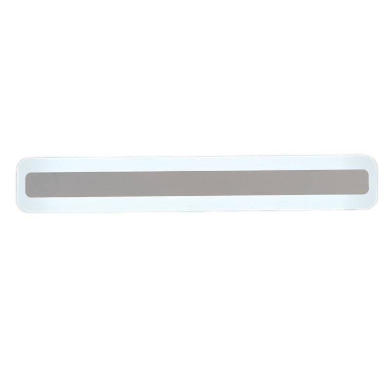 Ultrathin Bar Shaped Flush Wall Sconce Minimalist Acrylic White LED Vanity Light Fixture Clearhalo 'Cast Iron' 'Glass' 'Industrial' 'Modern wall lights' 'Modern' 'Tiffany' 'Traditional wall lights' 'Vanity Lights' 'Wall Lights' Lighting' 2466180