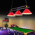 Conical Metal Hanging Island Light Industrial Billiard Club Suspension Pendant Light 3 Red Clearhalo 'Ceiling Lights' 'Island Lights' Lighting' 2466211