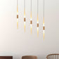 Acrylic Flute Cluster Pendant Light Modernist 5/6 Lights White Ceiling Hanging Lamp Fixture with Round/Linear Canopy in White/Warm Light Clearhalo 'Ceiling Lights' 'Modern Pendants' 'Modern' 'Pendant Lights' 'Pendants' Lighting' 246634